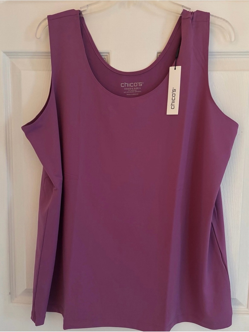 New Chico’s Violet Shadow Microfiber Tank Size  4 (20/22-XXL)